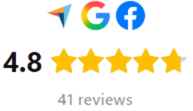 4.8 stars from 41 Google and Facebook reviews